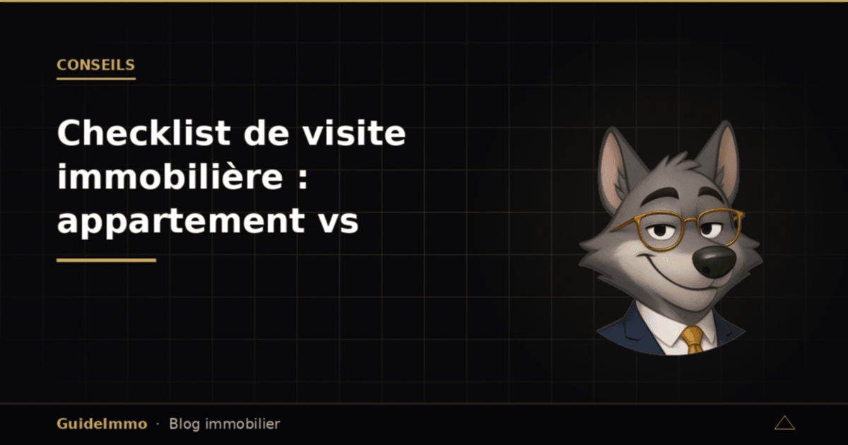 Checklist de visite immobilière : appartement vs maison