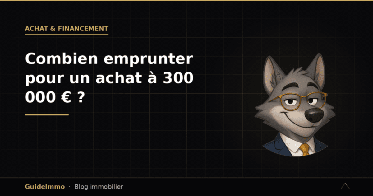 Combien emprunter pour un achat à 300 000 € ?