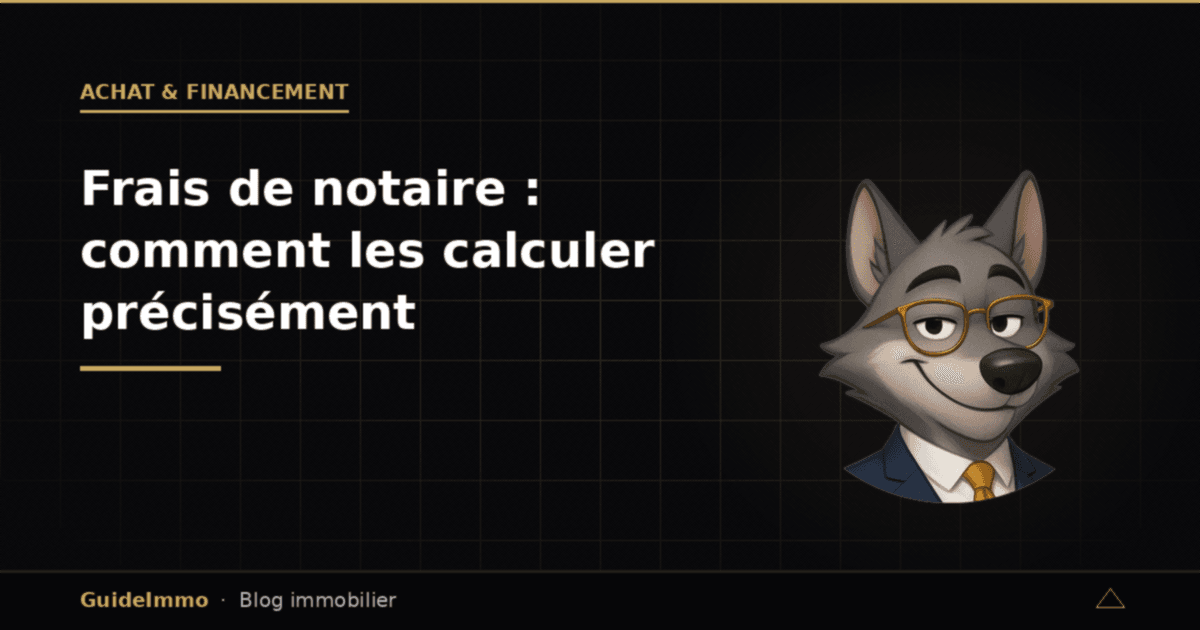 Frais de notaire : comment les calculer précisément