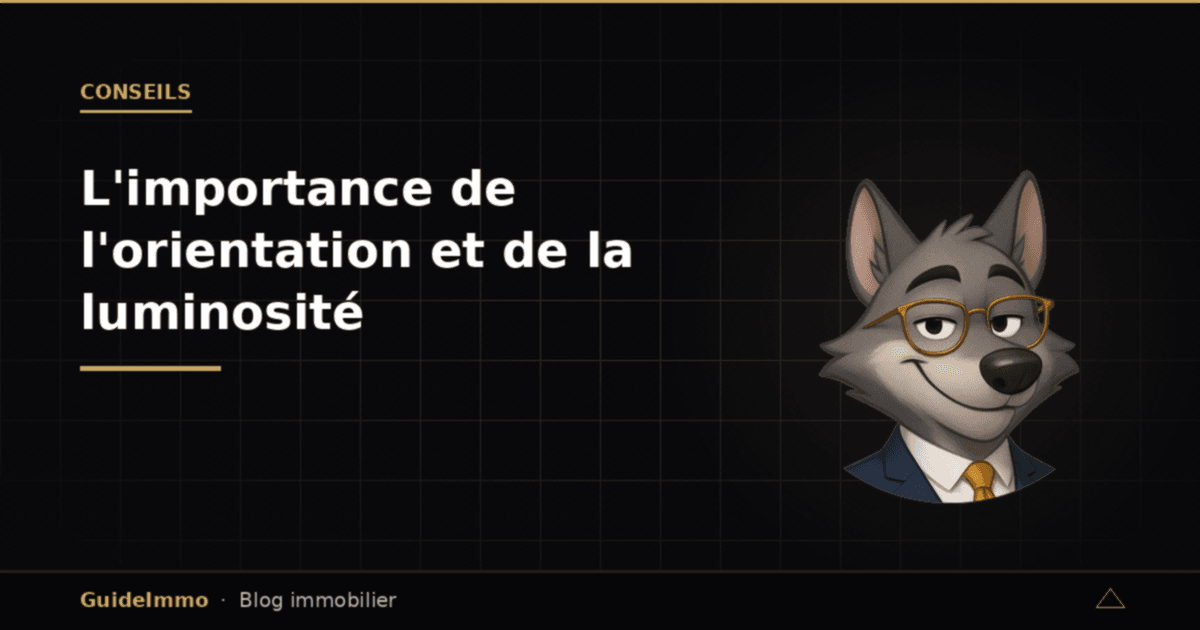 L'importance de l'orientation et de la luminosité