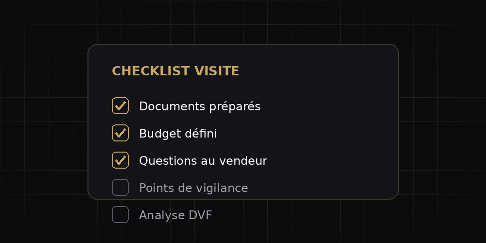 Checklist de visite immobilière